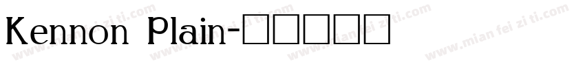 Kennon Plain字体转换